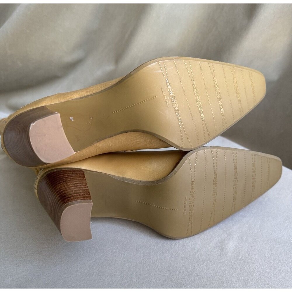 Stuart Weitzman Tan Leather Western Size 7 Heel Boots Turquoise - Picture 10 of 10